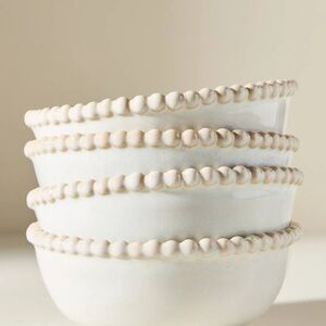 Anthropologie Lyon Portuguese Stoneware Bowl Set of 3